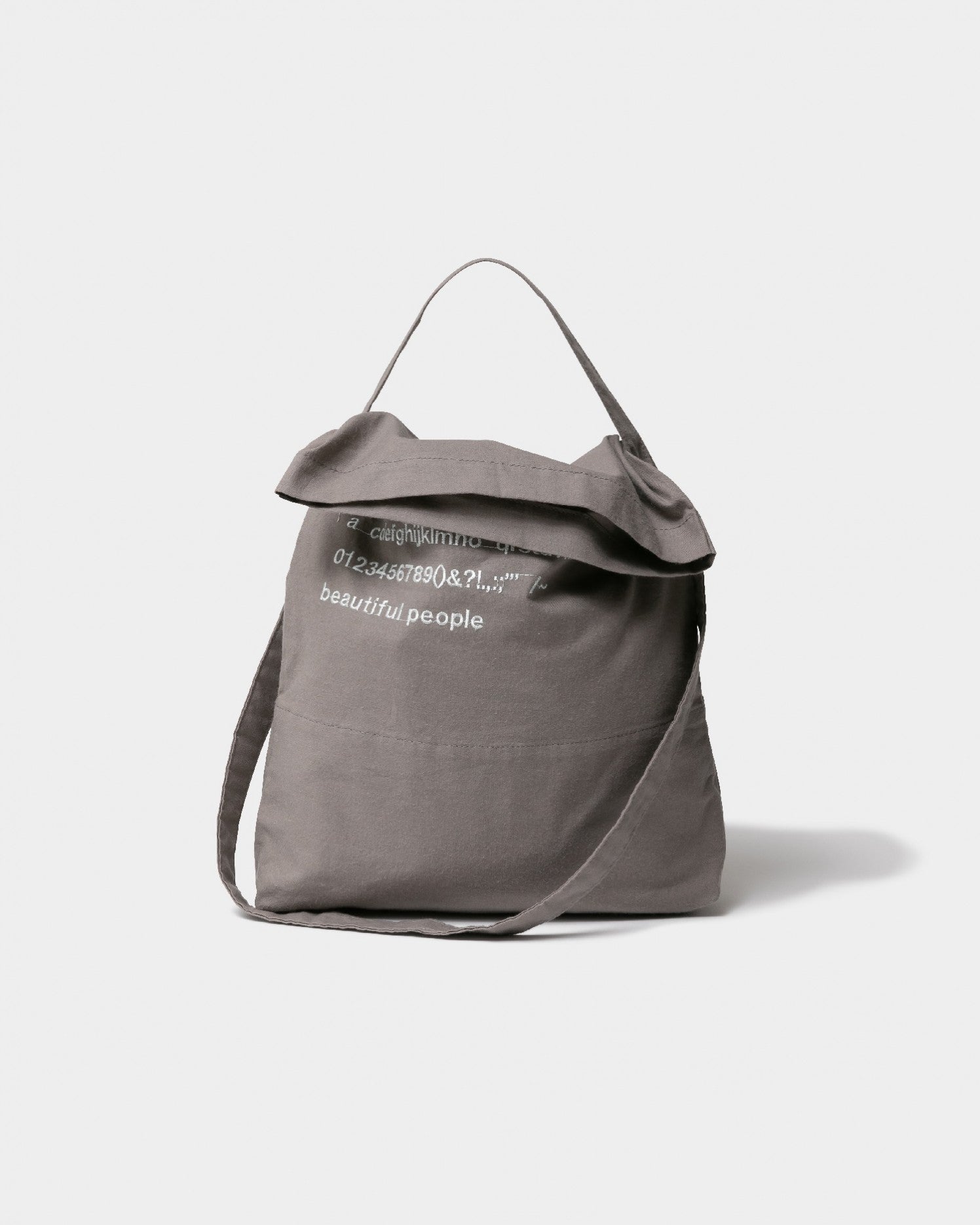 【limited online store】alphabet embroidery flap bag