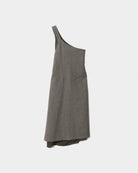 wool linen tweed butchers apron dress