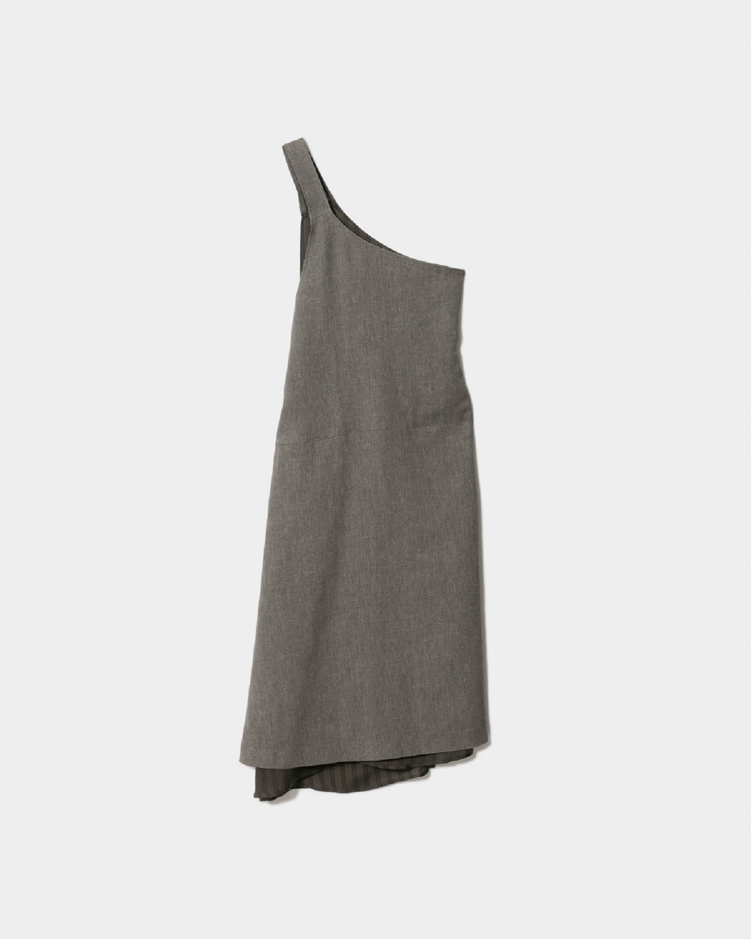 wool linen tweed butchers apron dress
