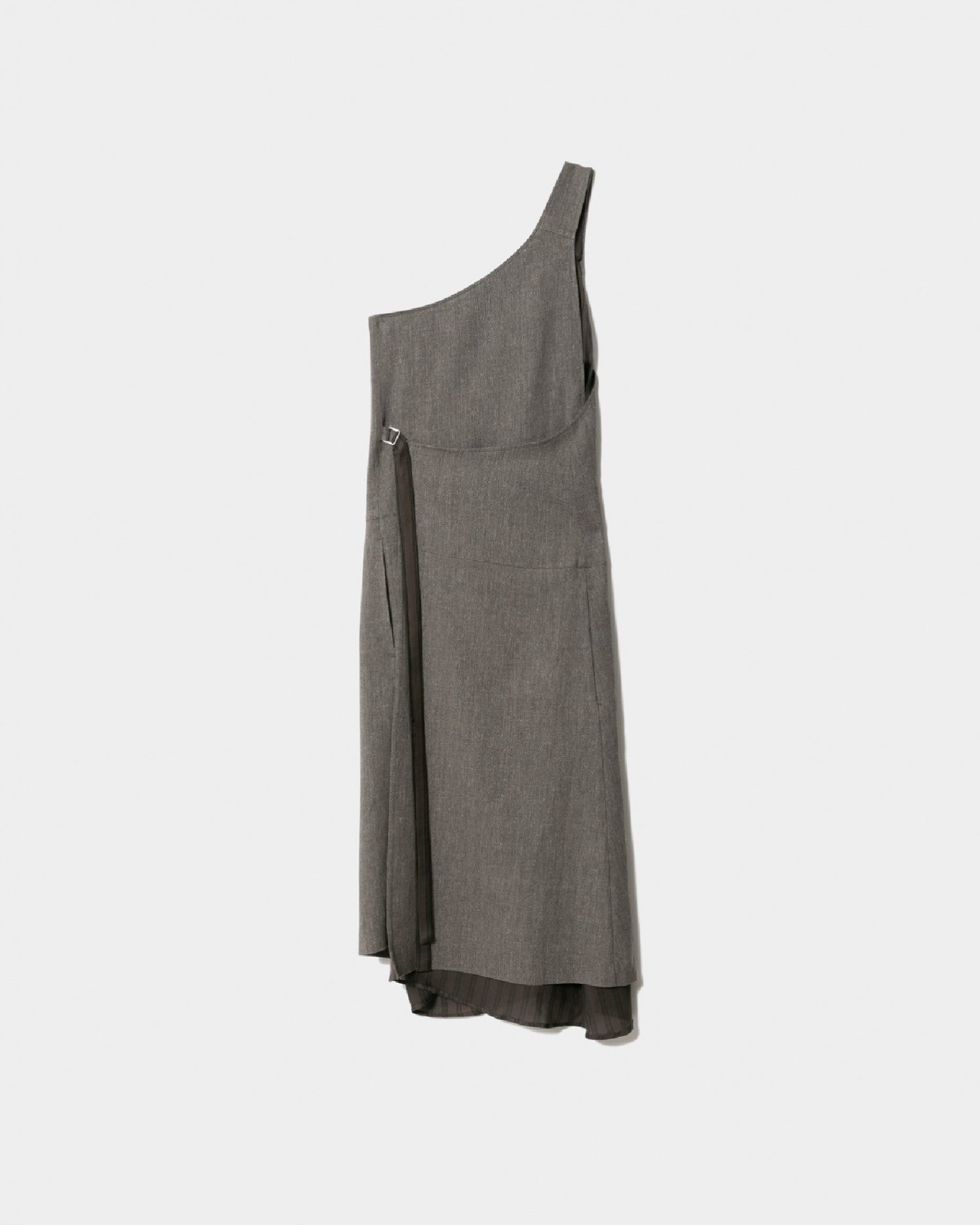 wool linen tweed butchers apron dress