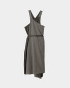 wool linen tweed butchers apron dress