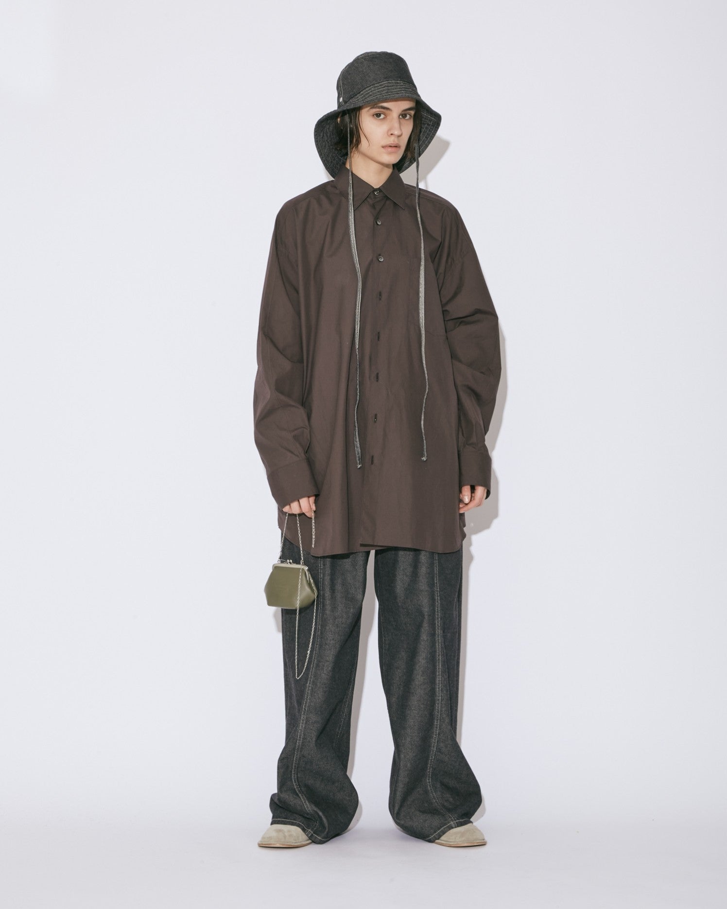 finx typewriter  big tuck over shirt