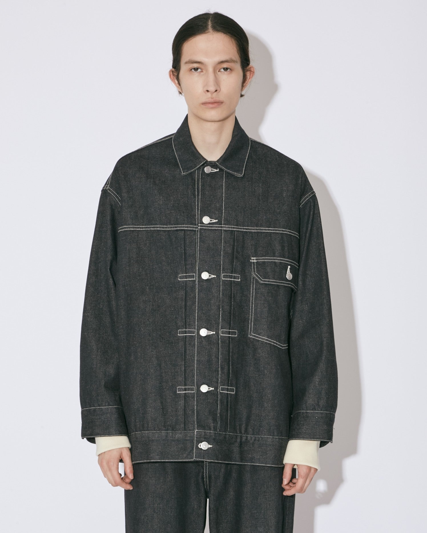 【renew】 selvedge denim big blouson