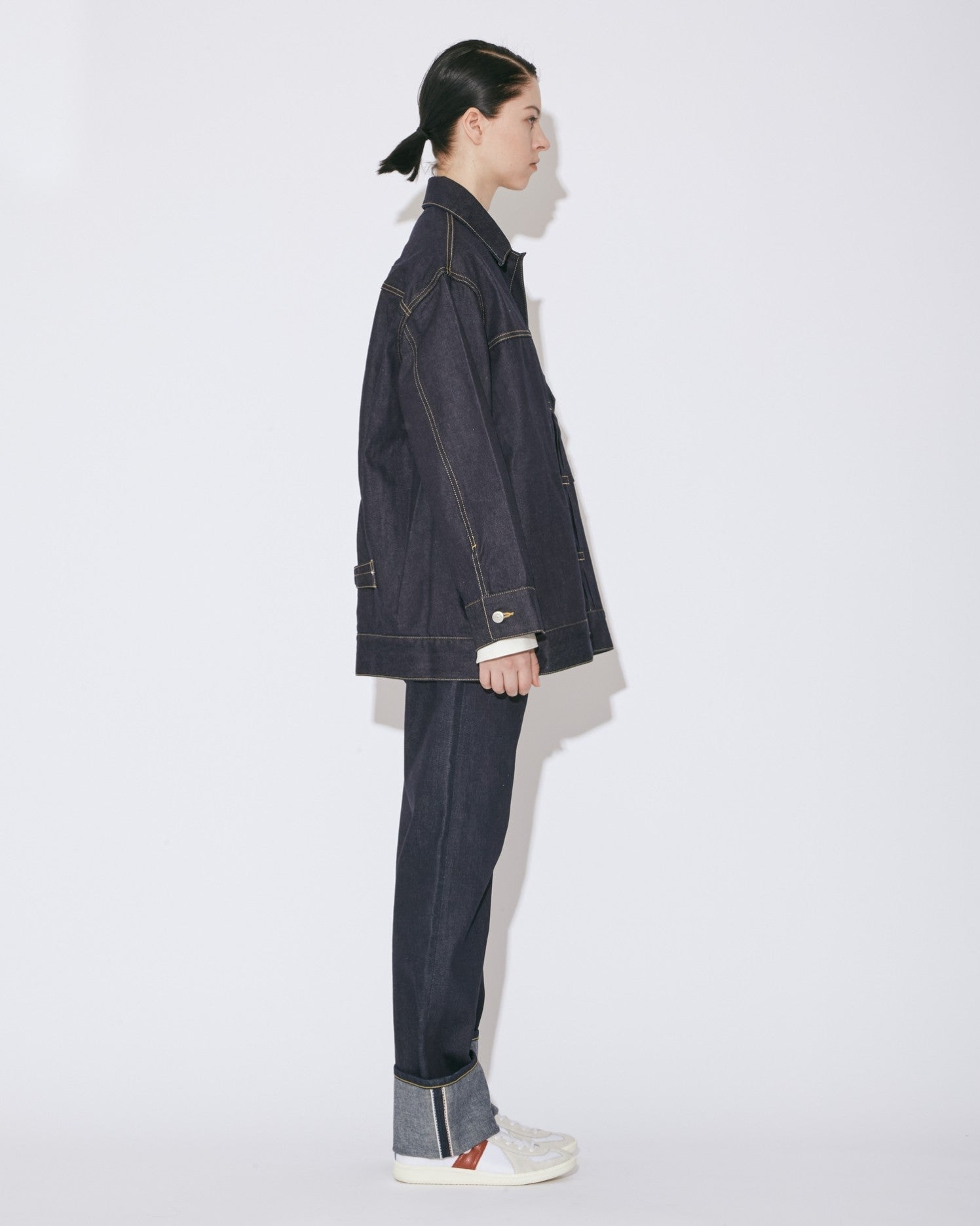 【renew】 selvedge denim big blouson