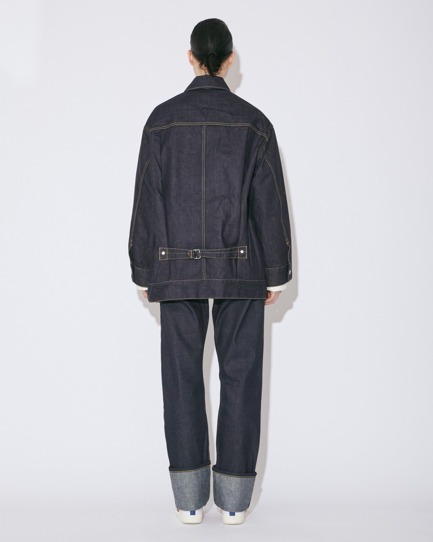 【renew】 selvedge denim big blouson
