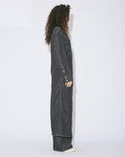 dungaree denim Vshaped shirt dress