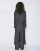 dungaree denim Vshaped shirt dress