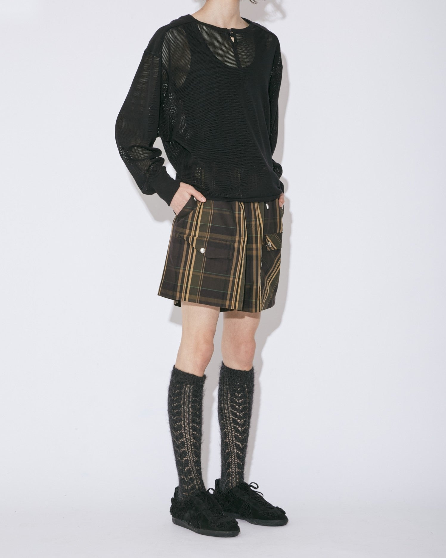 silky labor check flight short pants