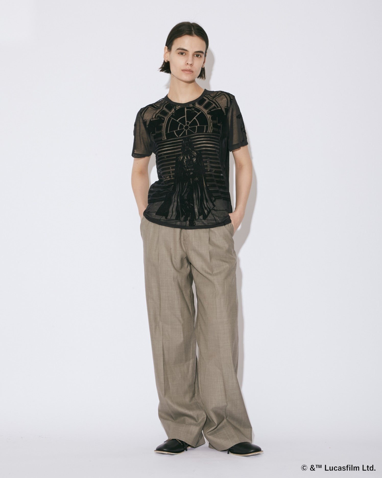 STAR WARS sheer jersey big-T