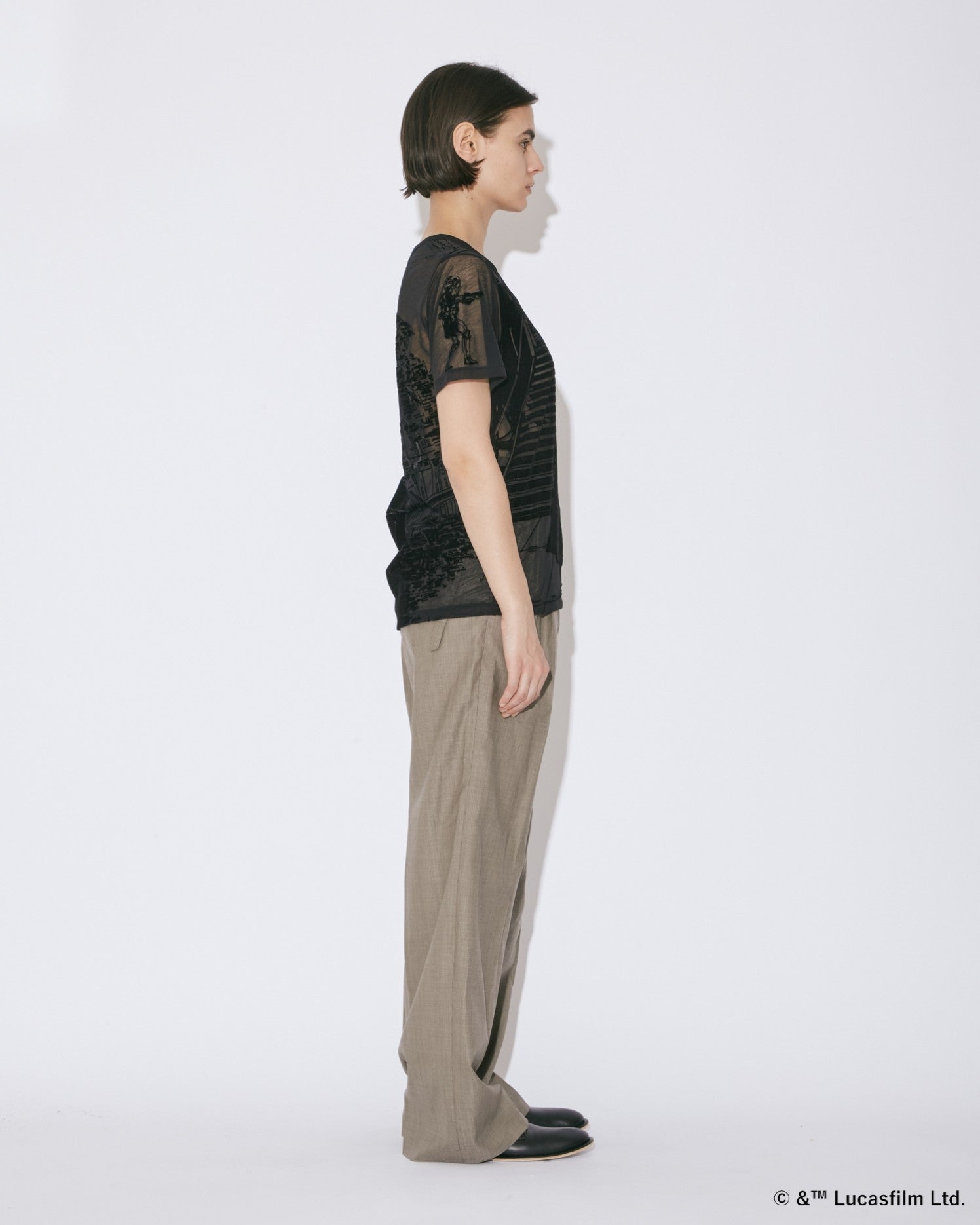 STAR WARS sheer jersey big-T
