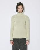 high gauge rib knitted pullover