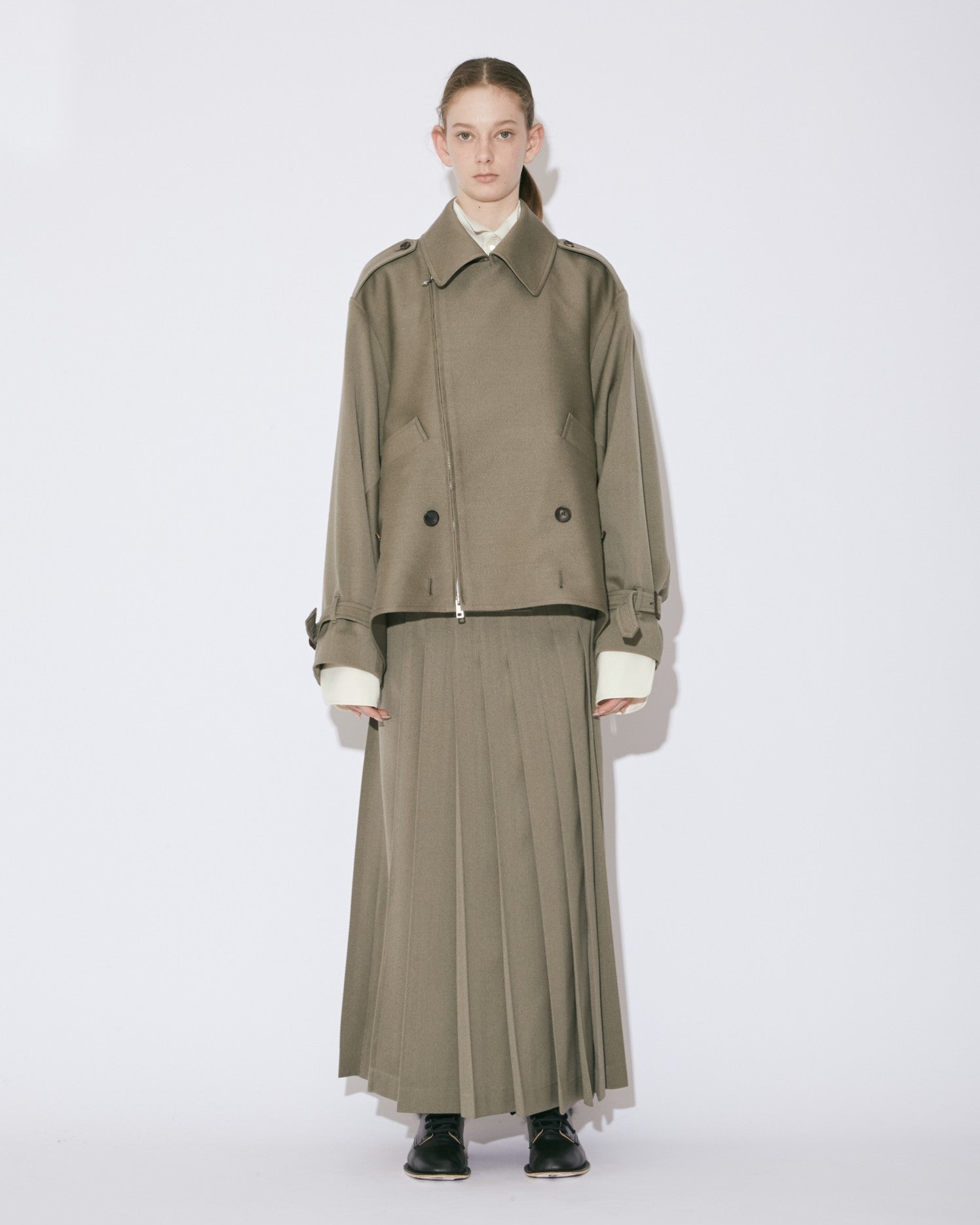 hightwist doeskin  gurkha kilt pants