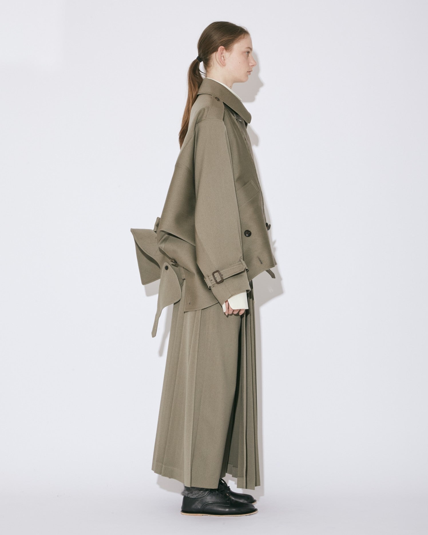 hightwist doeskin  gurkha kilt pants