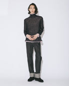 soft mohair Jersey turtle neck top