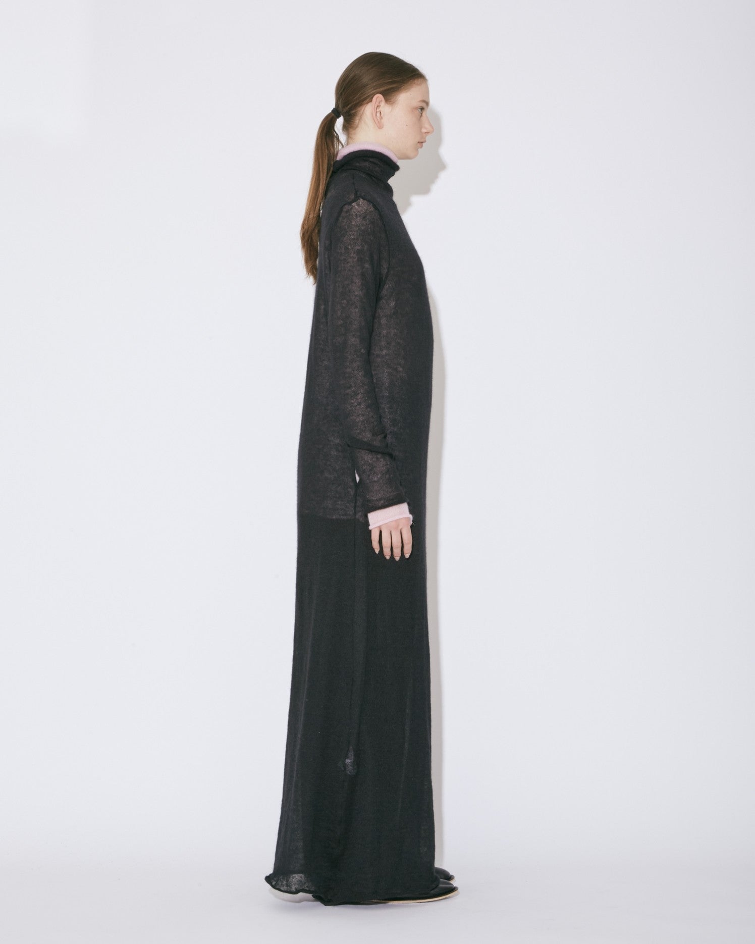 soft mohair Jersey long sleeve dress