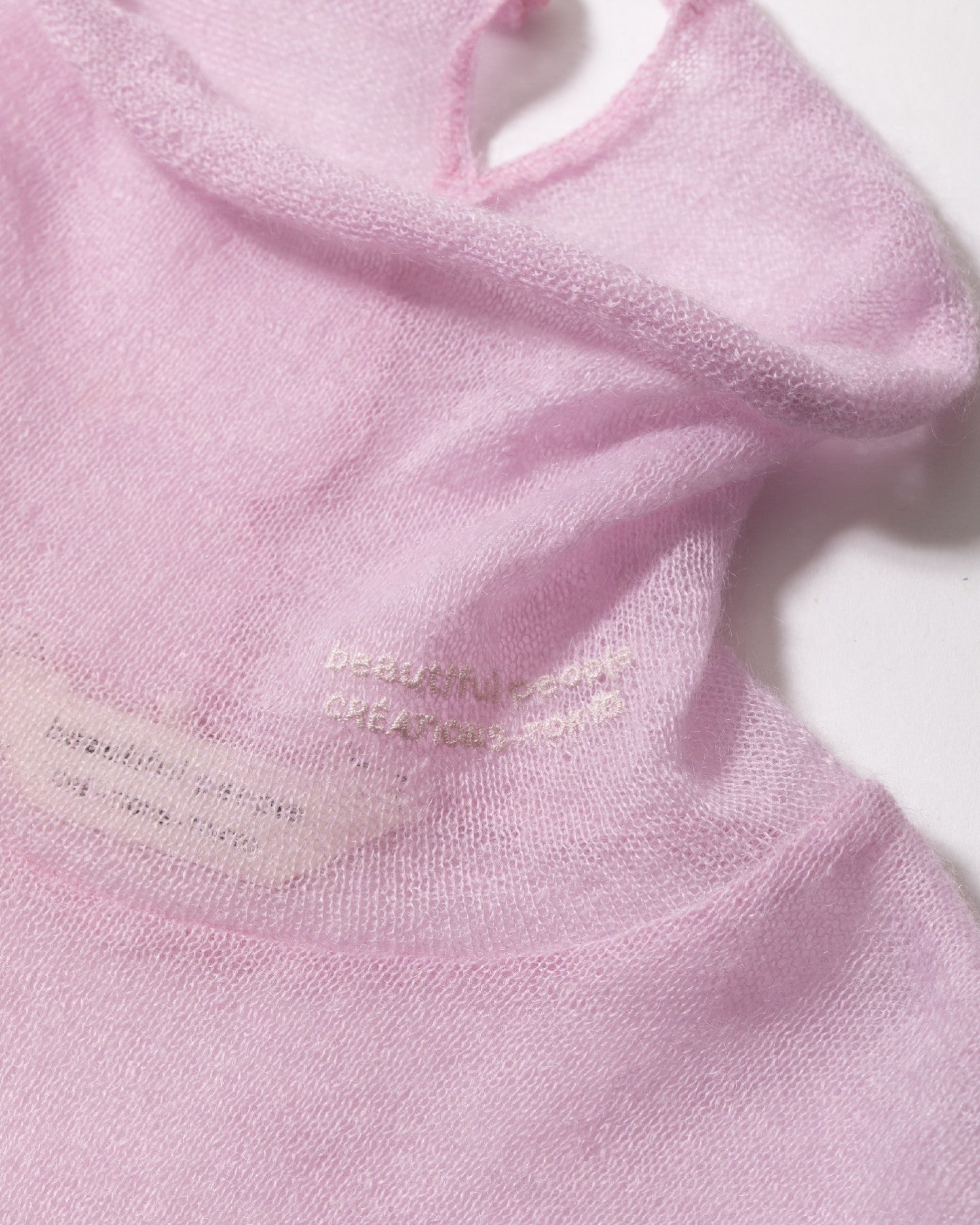 soft mohair Jersey turtle neck top