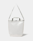 Vinyl logo tape shoulder bag