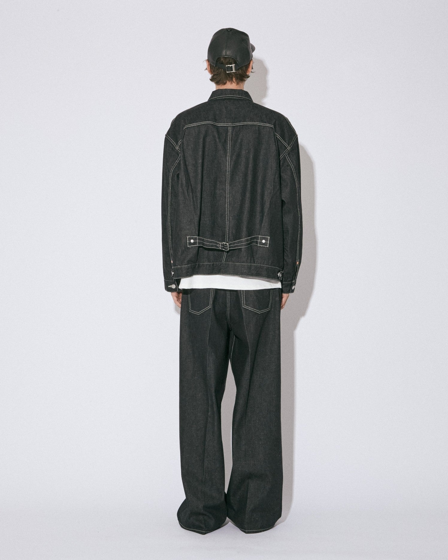 selvedge denim square big blouson