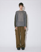 tropical wool bow silhouette pants