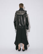 double-end tropical  wool flare skirt