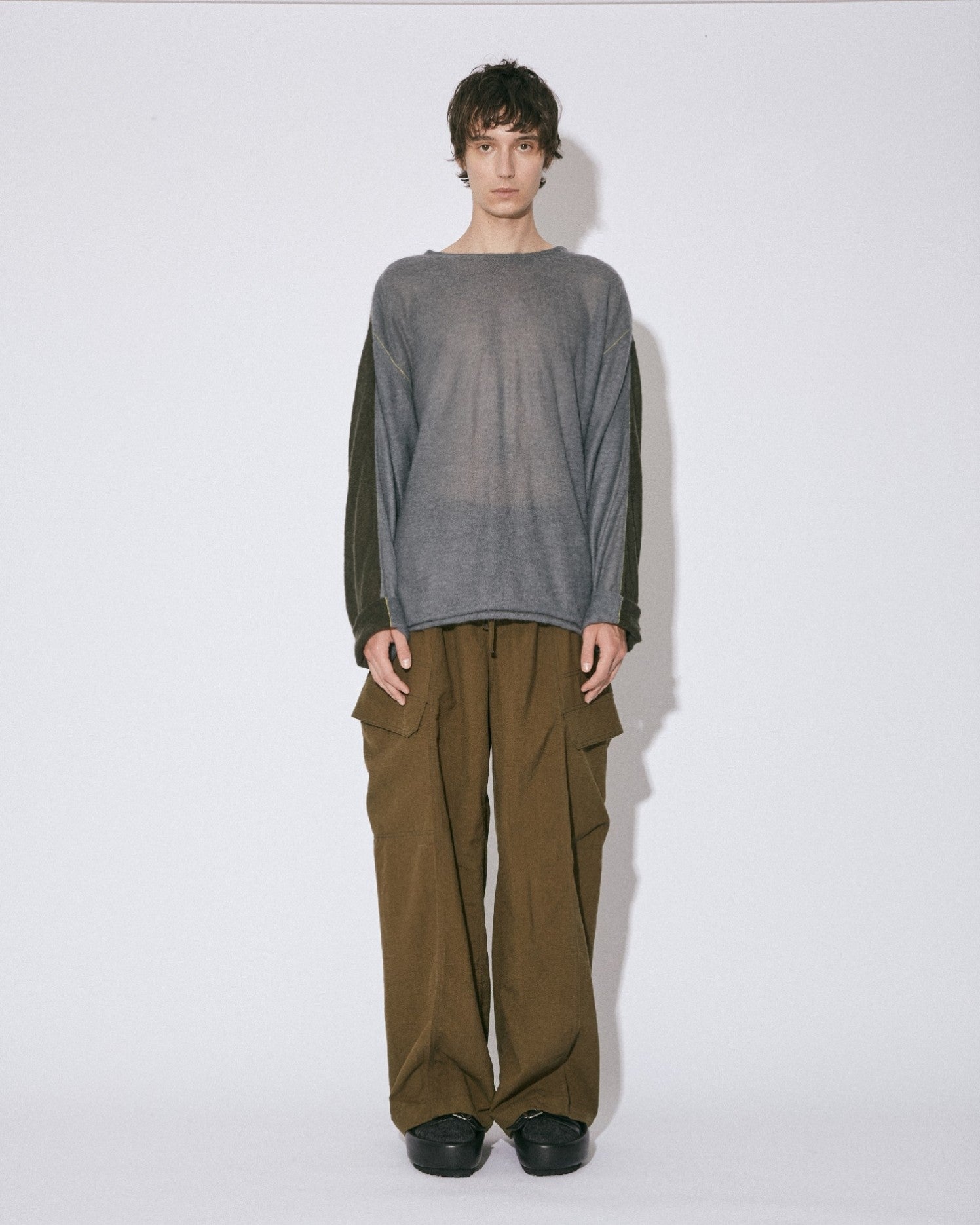 mohair knitted flip pullover