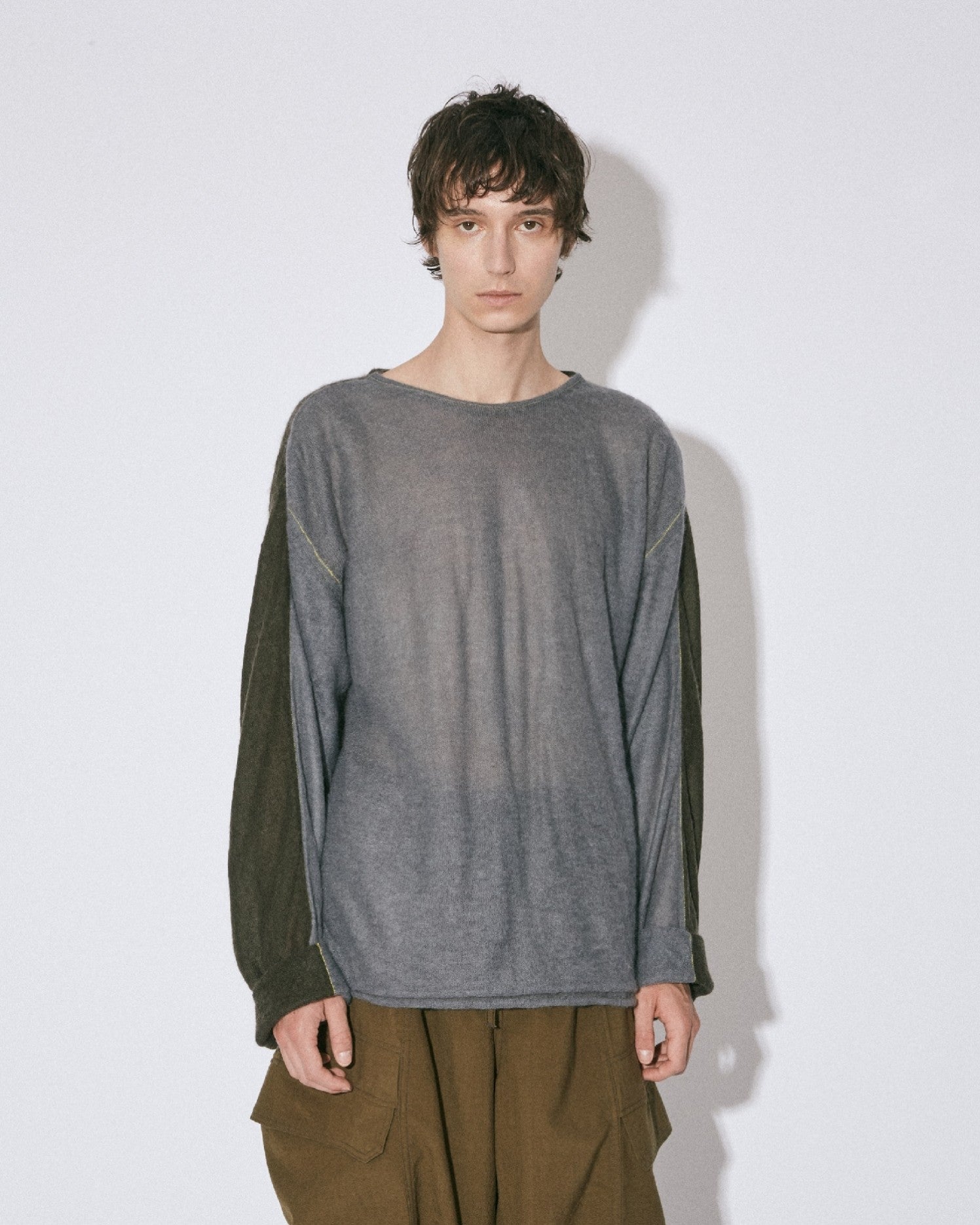 mohair knitted flip pullover