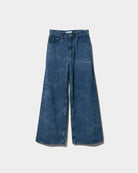 selvedge denim loose wide pants
