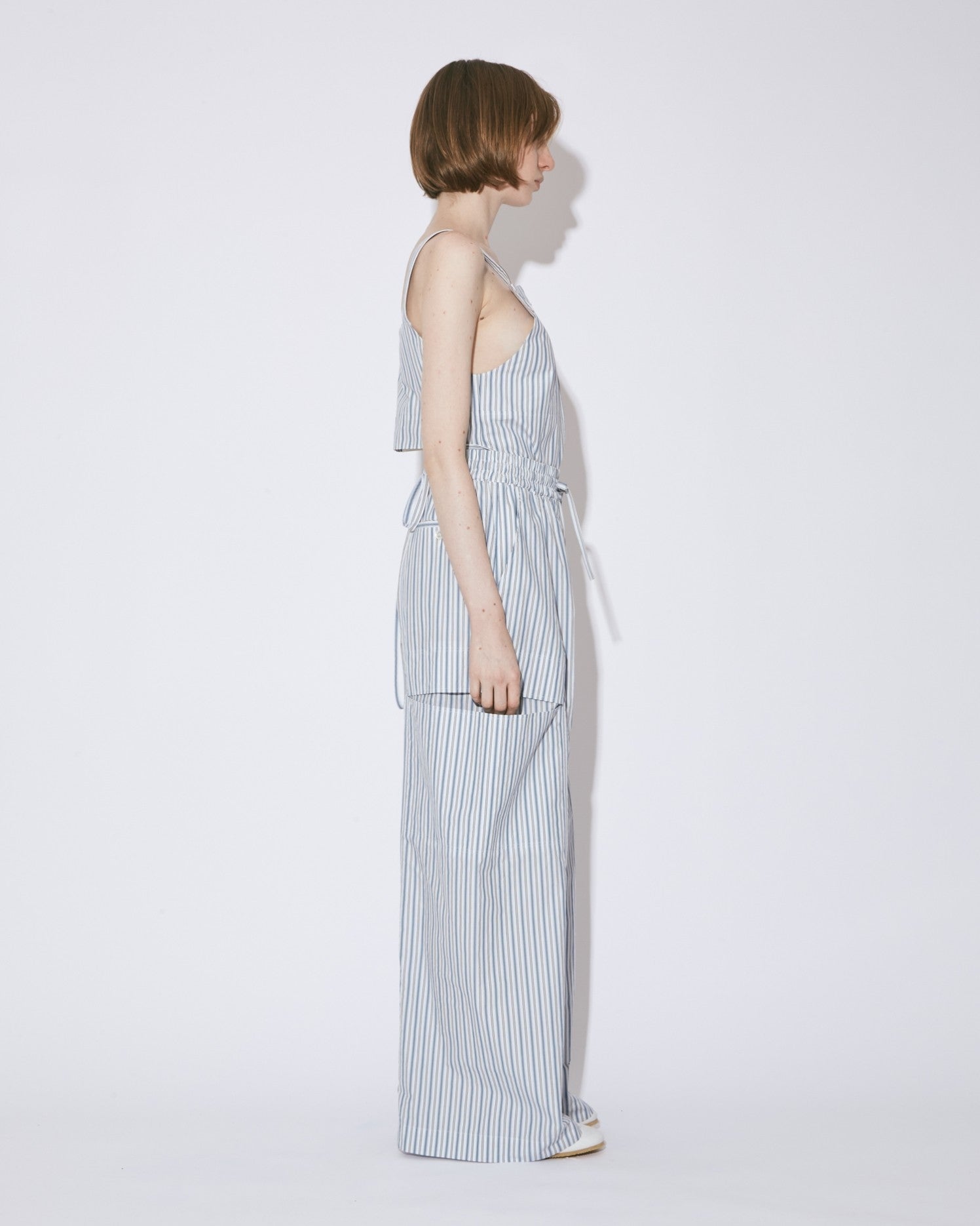 double-end finx stripe bustier top