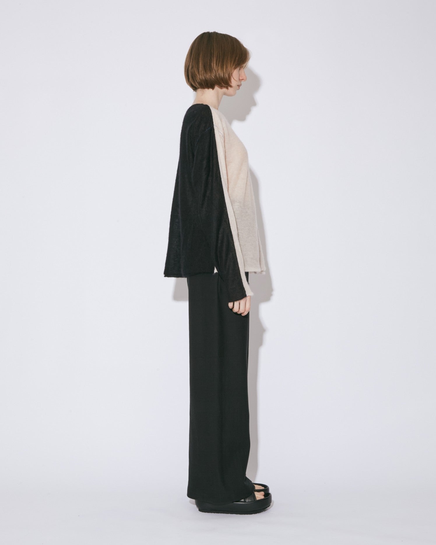 suvin compact sweat wide straight pants