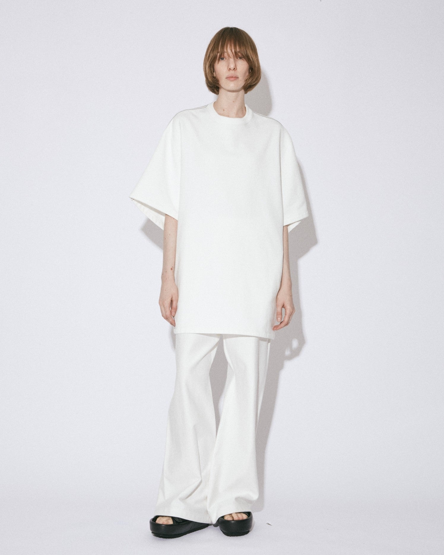 suvin compact sweat wide straight pants