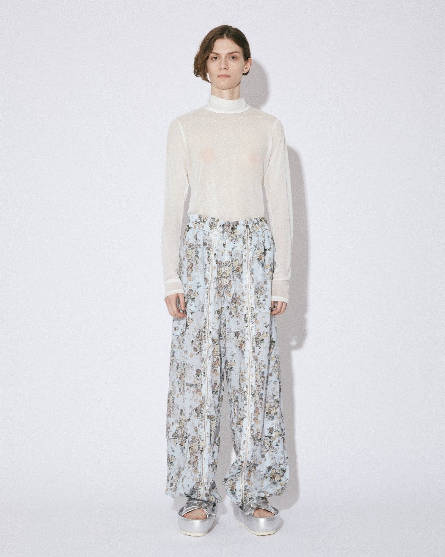 ripstop flower print  flight pants