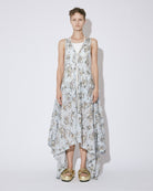 ripstop flower print  flight zip up dress
