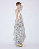 ripstop flower print  flight zip up dress