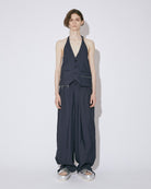 rayon doeskin  slit wide pants