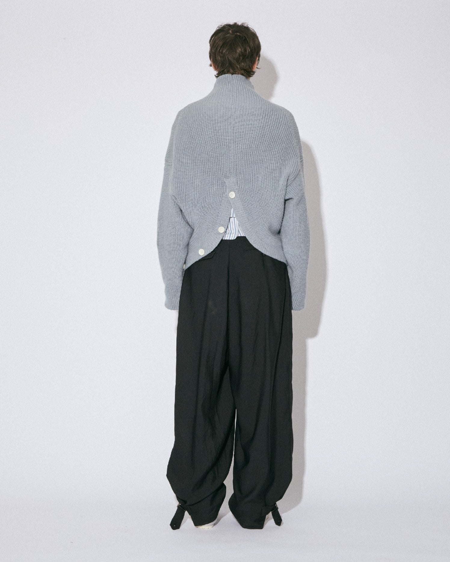 rayon doeskin  slit wide pants