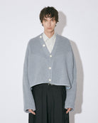 fluffed cotton double-end cardigan