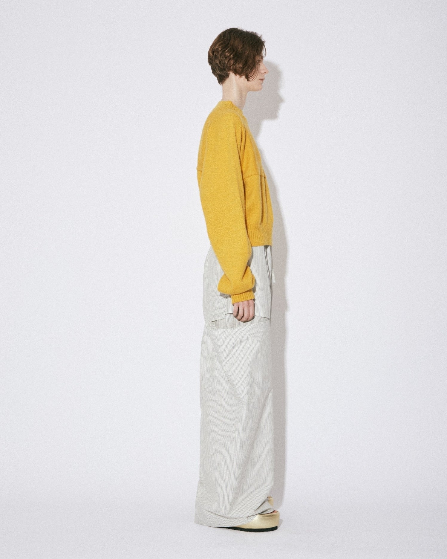 finx stripe bow silhouette pants