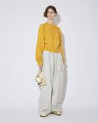 finx stripe bow silhouette pants
