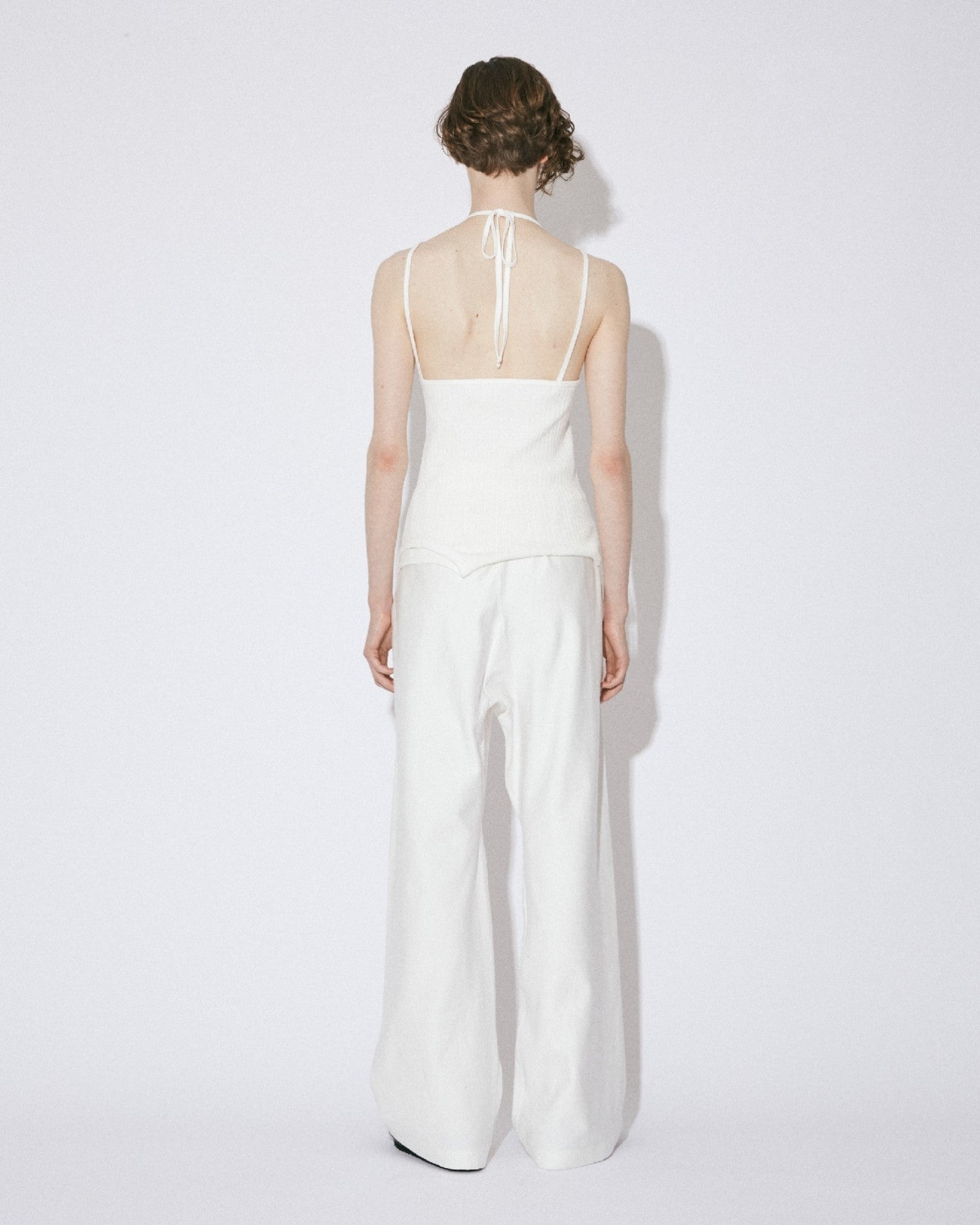 double-end remove needle rib tank top