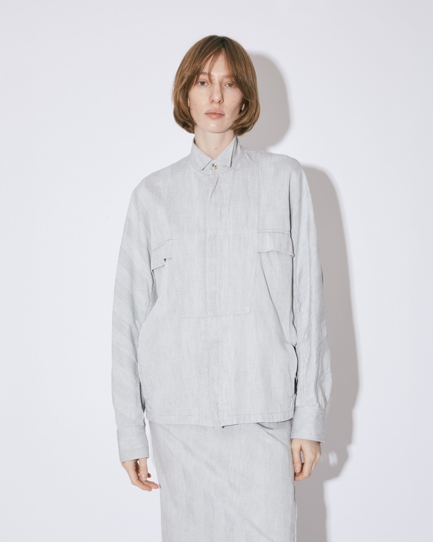 solaro herringbone volumesleeve blouson