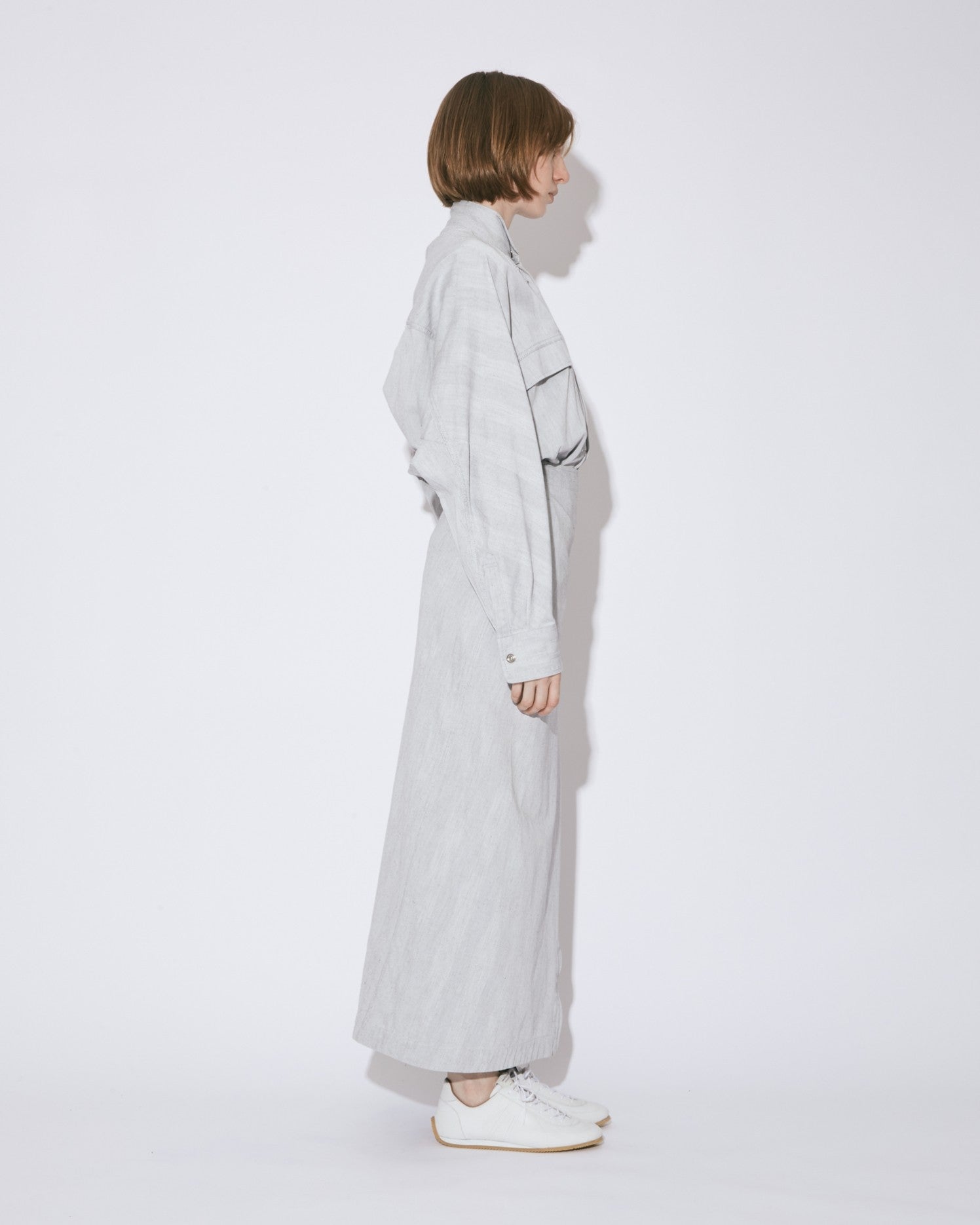 solaro herringbone bias tight longskirt