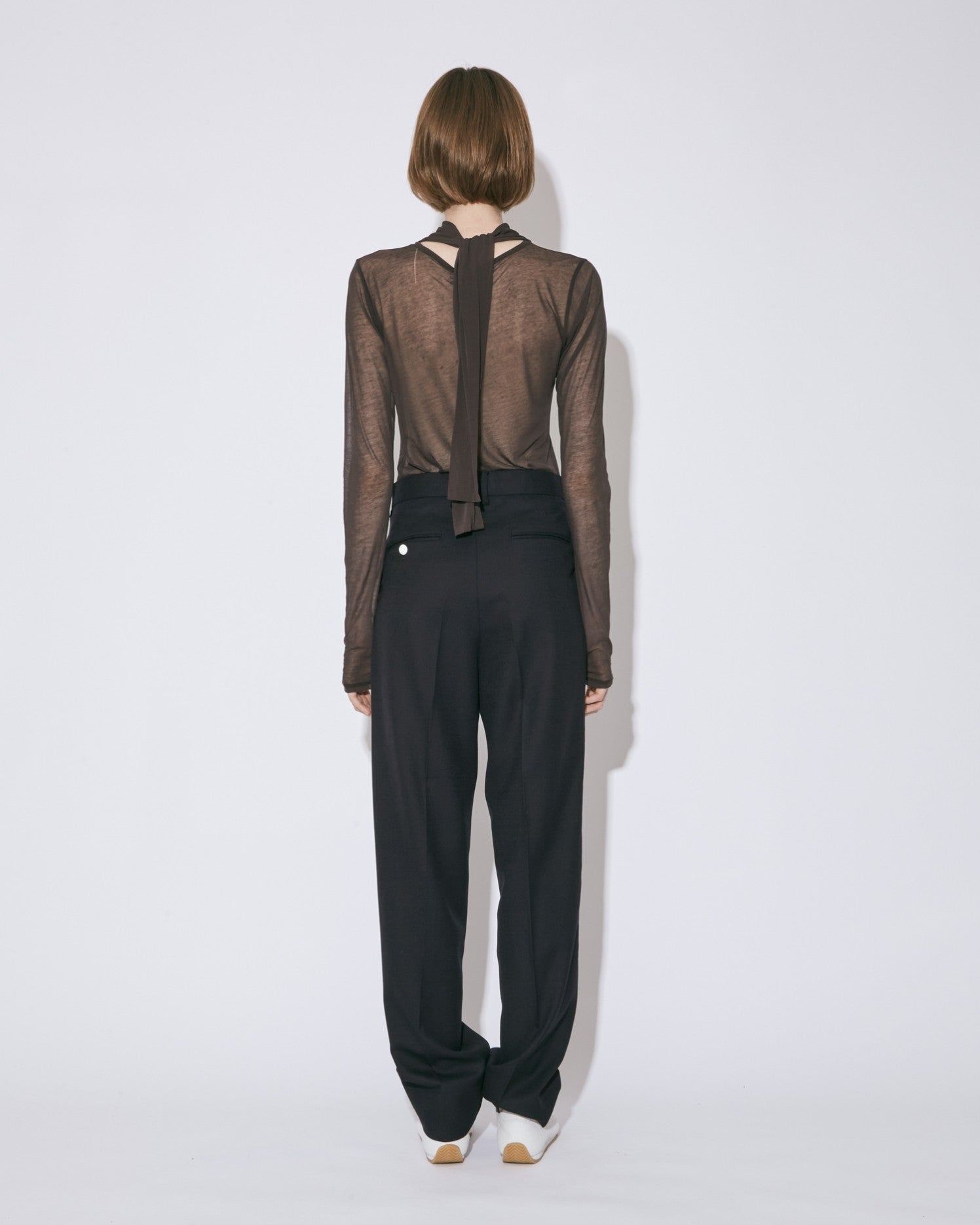 logo fresco tuck tapered pants