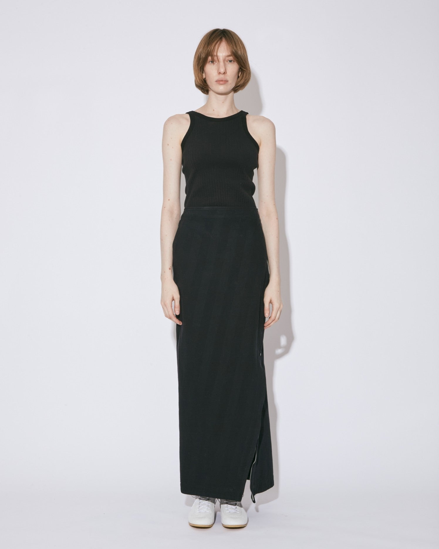 solaro herringbone bias tight longskirt