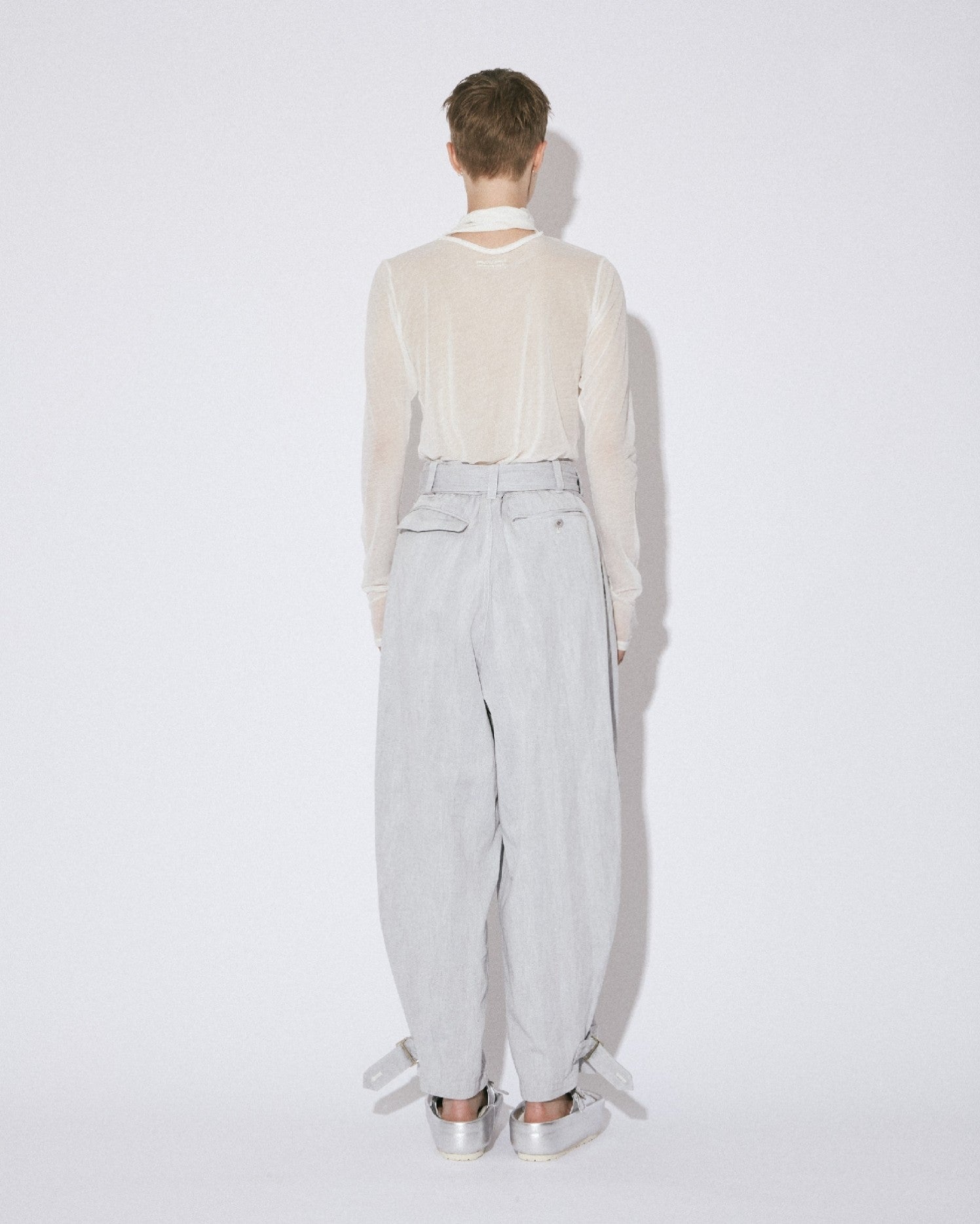solaro herringbone  slit wide pants