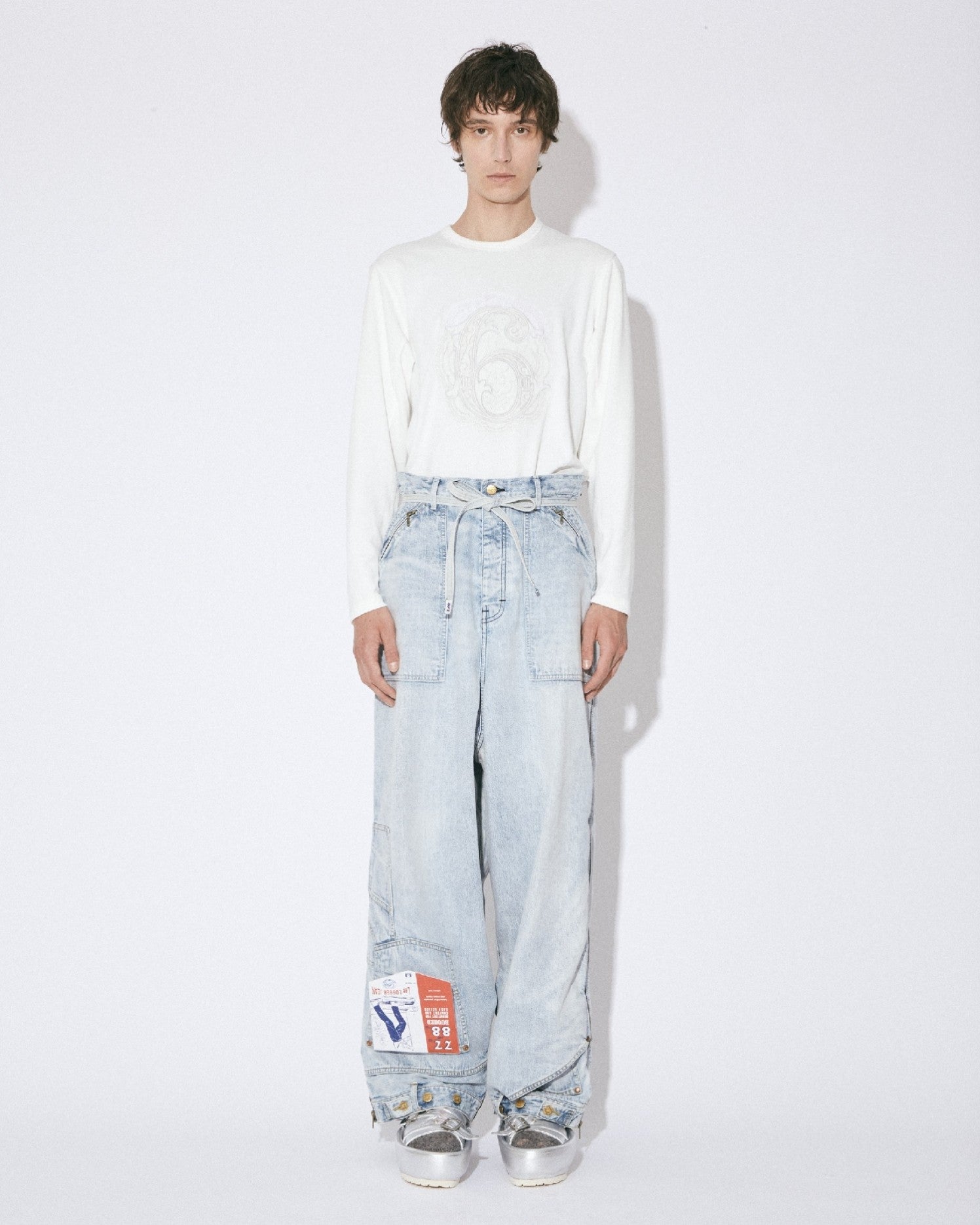 Lee double-end denim  91-B/logger pants bleach