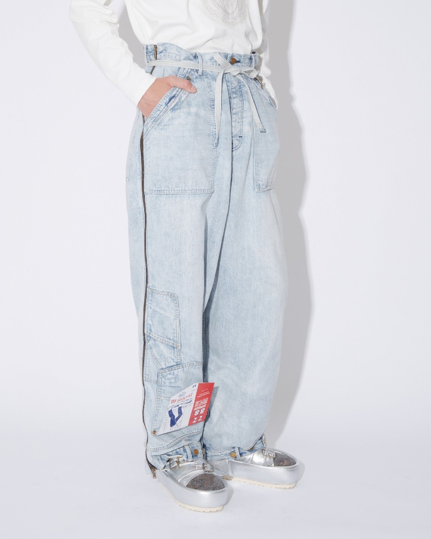 Lee double-end denim  91-B/logger pants bleach