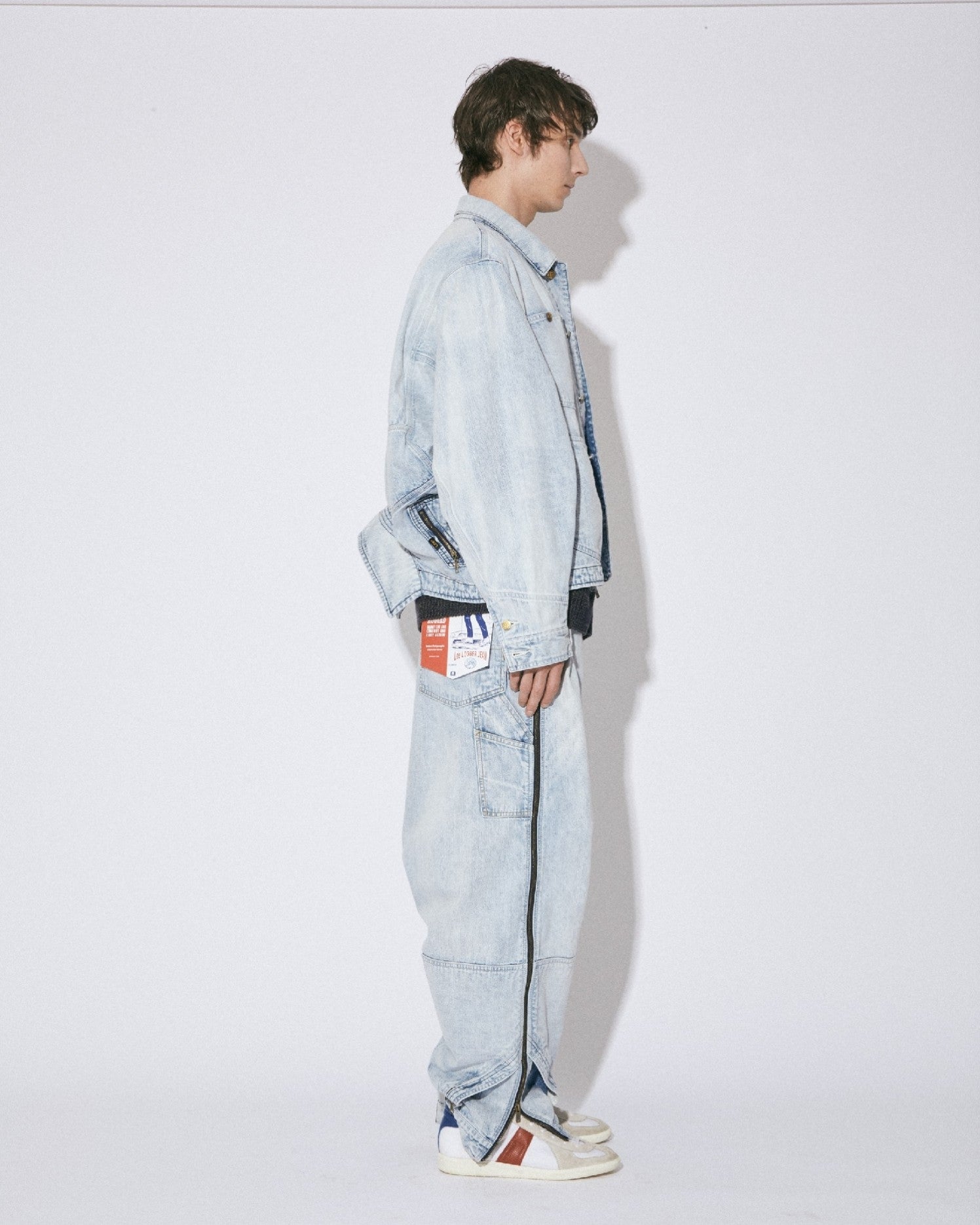 Lee double-end denim  91-B/logger pants bleach