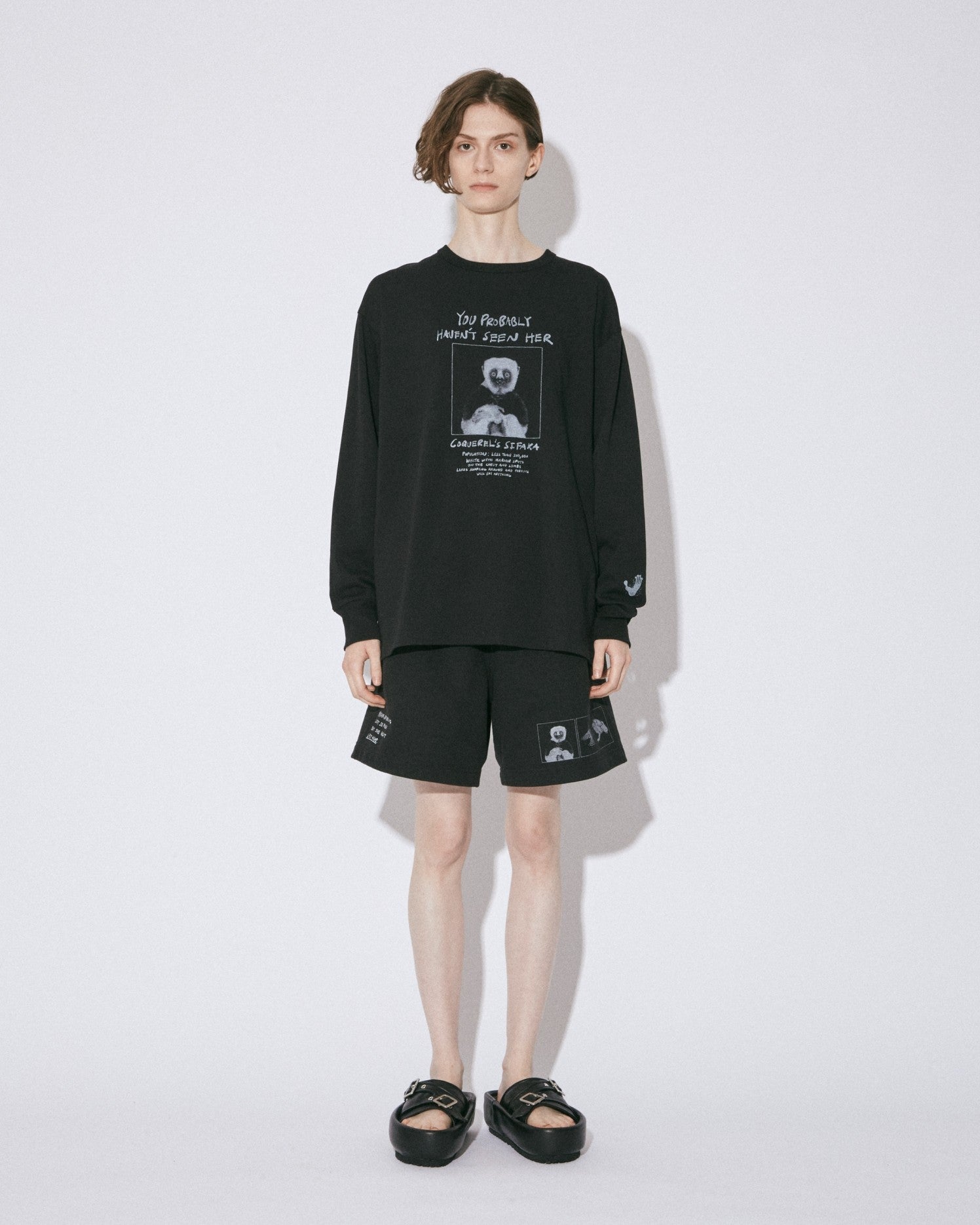 feels suvin jersey print long T