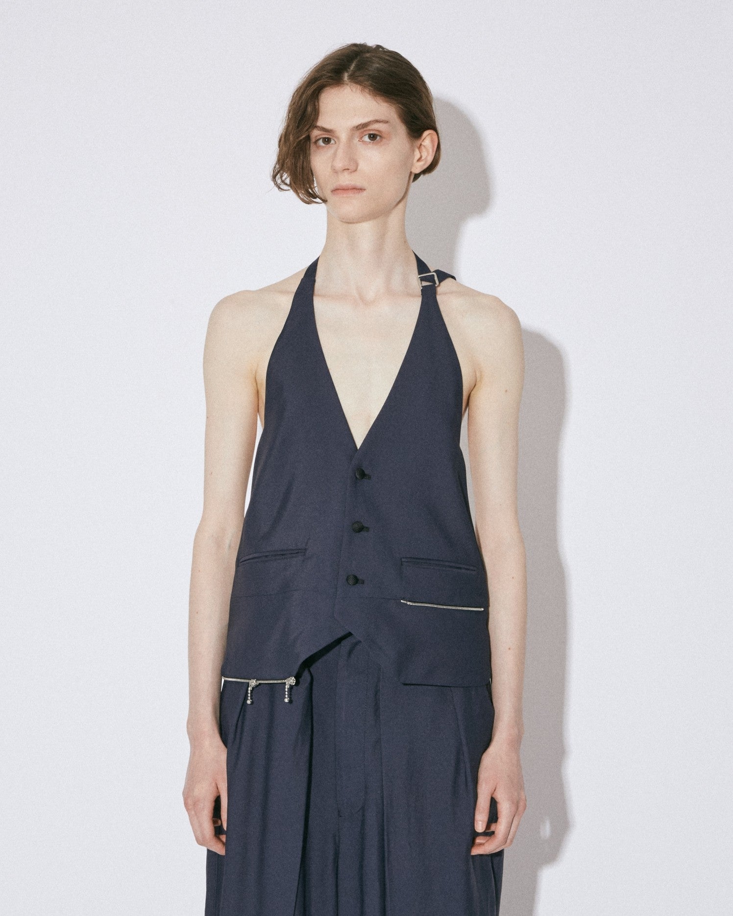 double-end rayon doeskin cummervest