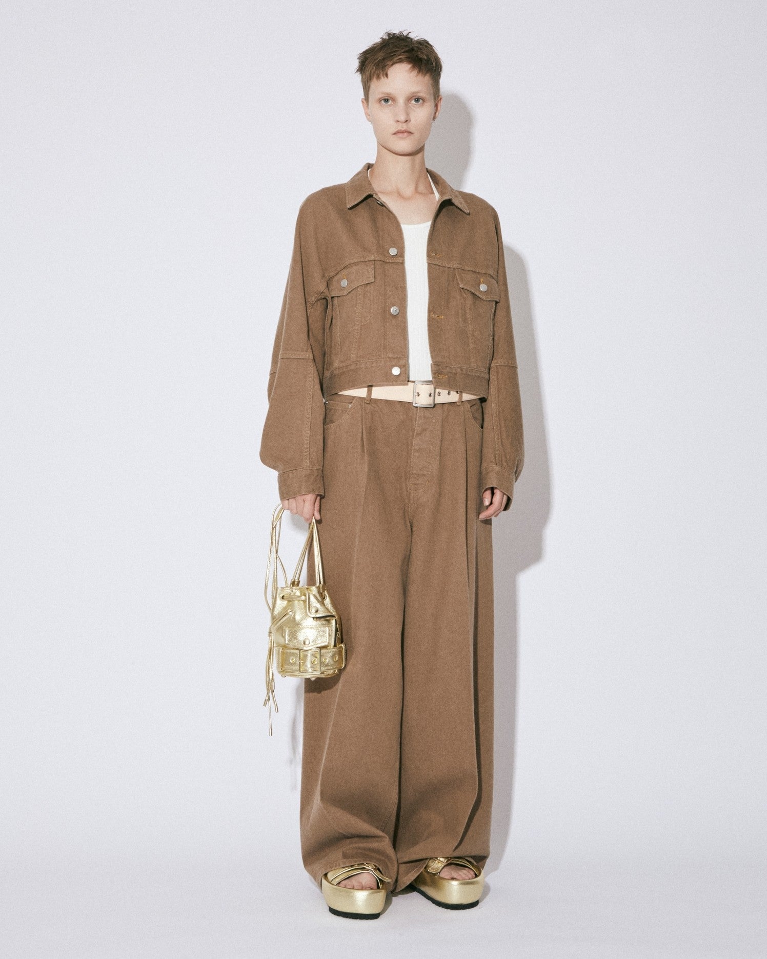 organic FOXbrown denim short blouson